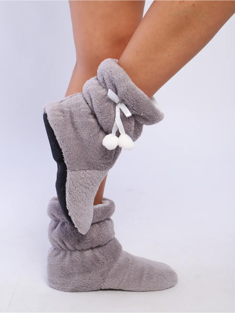 Chausson Polaire femme gris