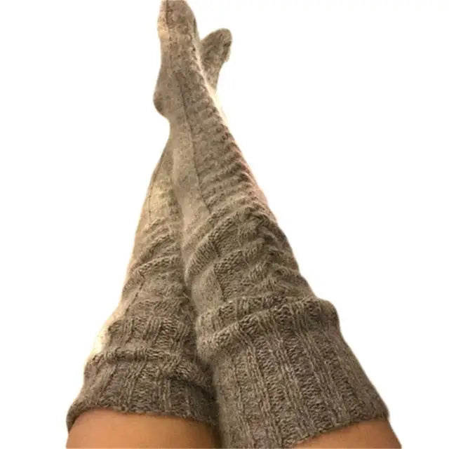 Chaussette hiver laine Gris foncé