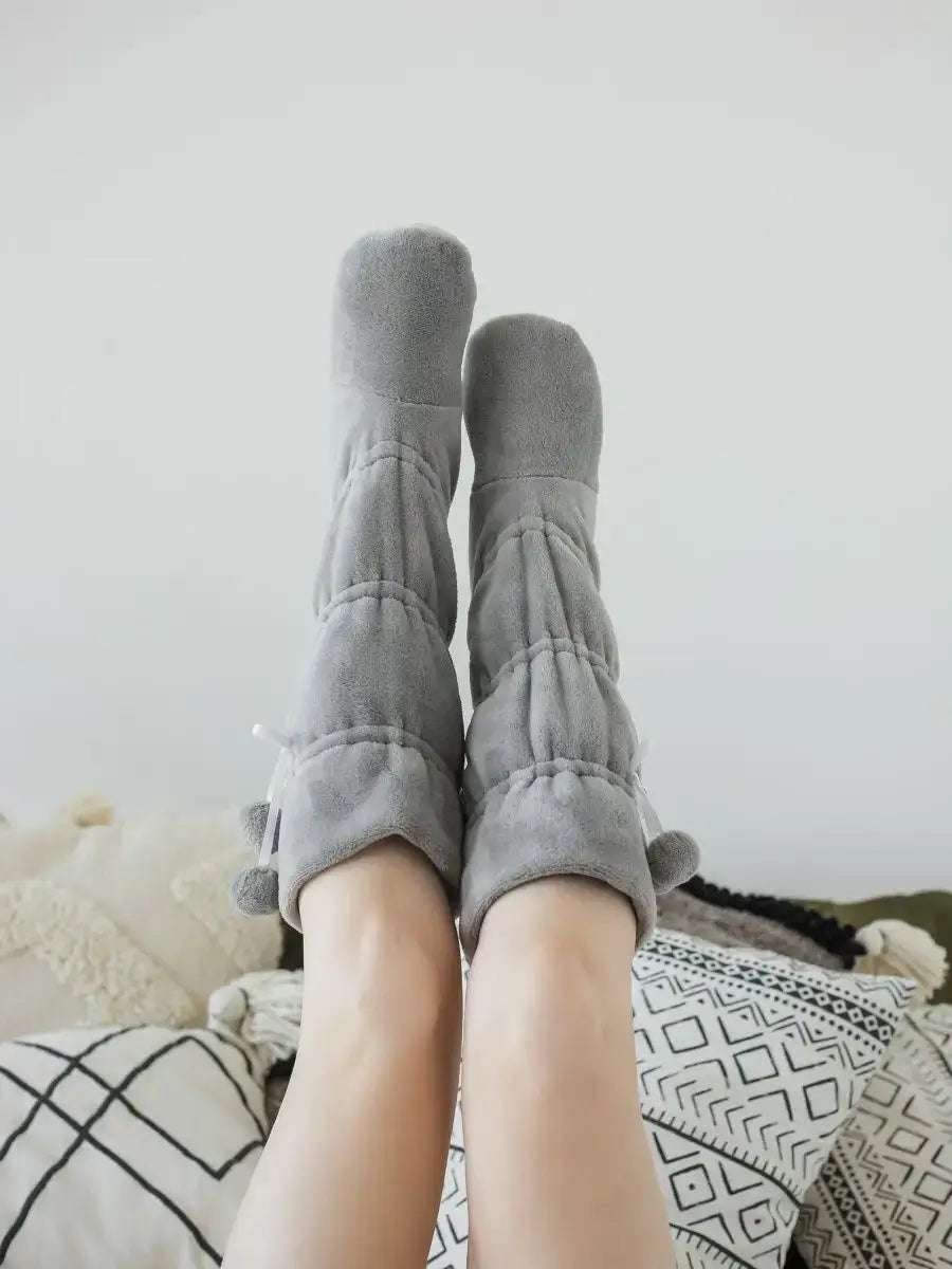 Chaussettes Chaussons Chaudes Gris / Taille Universelle