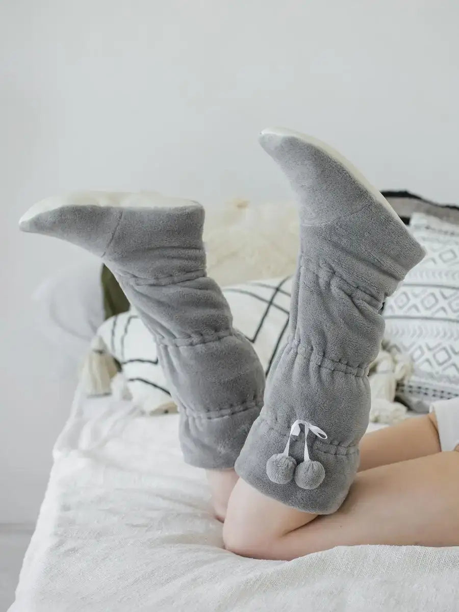 Chaussettes Chaussons Chaudes Gris / Taille Universelle