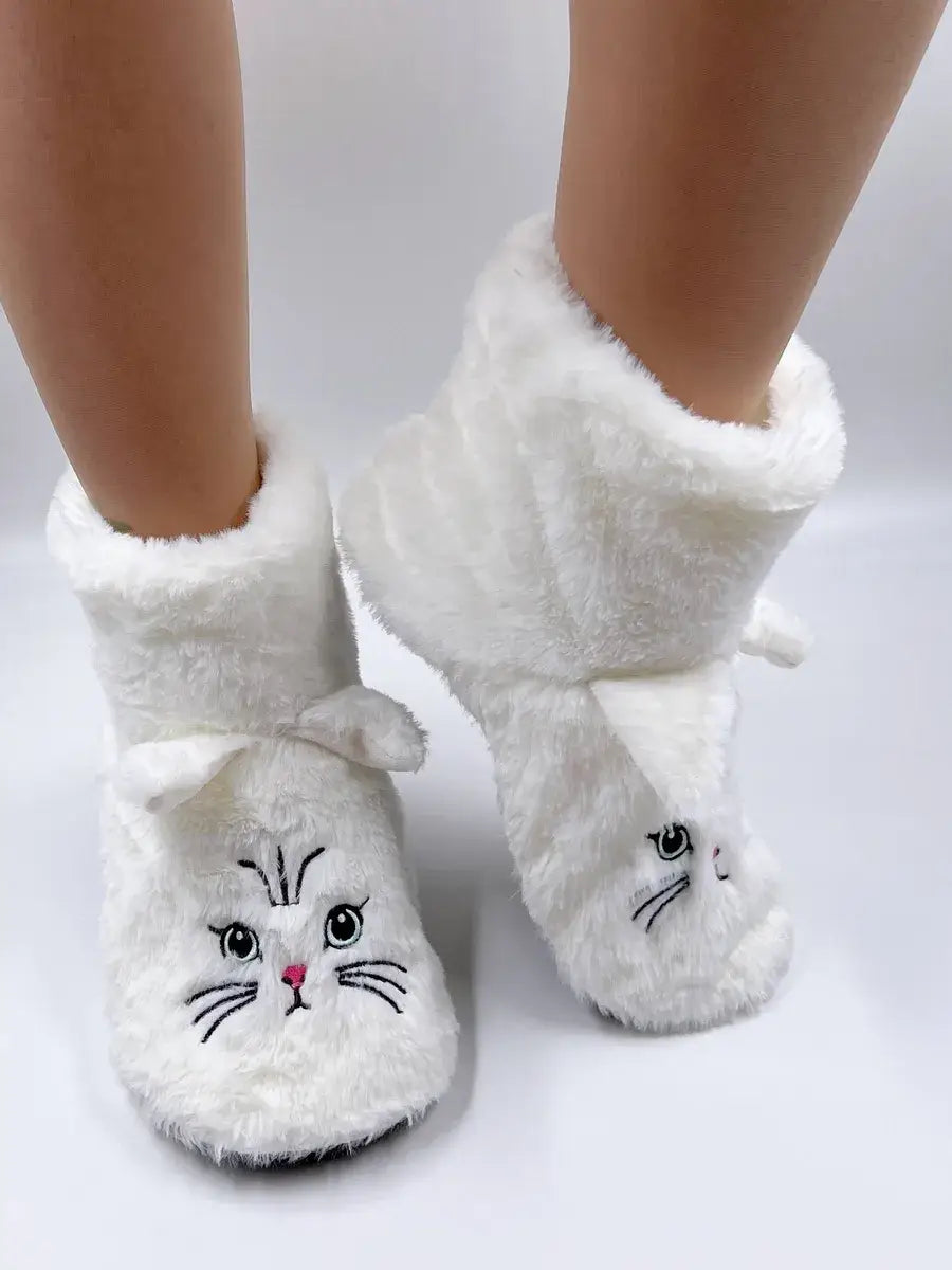 Chausson Chaussette Animaux Blanc / Taille Universelle