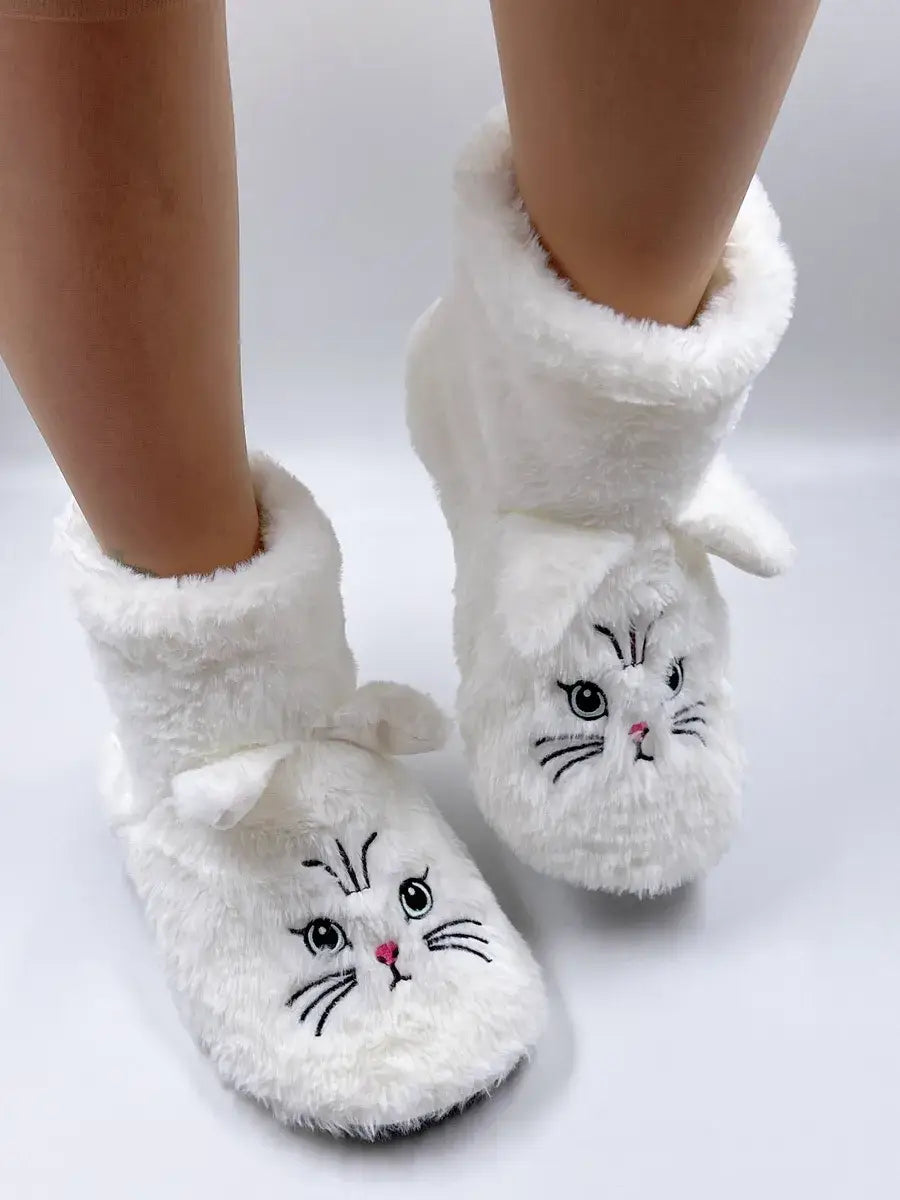 Chausson Chaussette Animaux Blanc / Taille Universelle