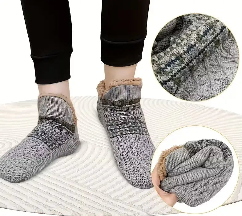Chausson Chaussette Antidérapant Homme Gris / Taille Universelle