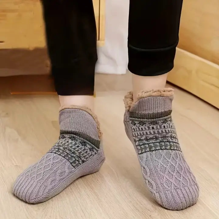 Chausson Chaussette Antidérapant Homme Gris / Taille Universelle