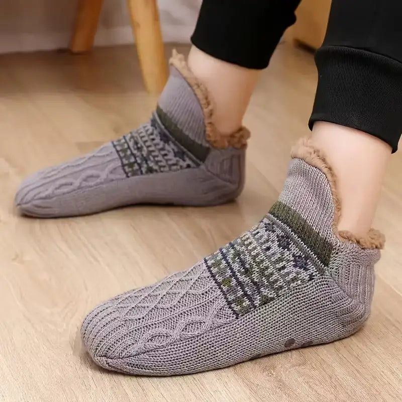 Chausson Chaussette Antidérapant Homme Gris / Taille Universelle