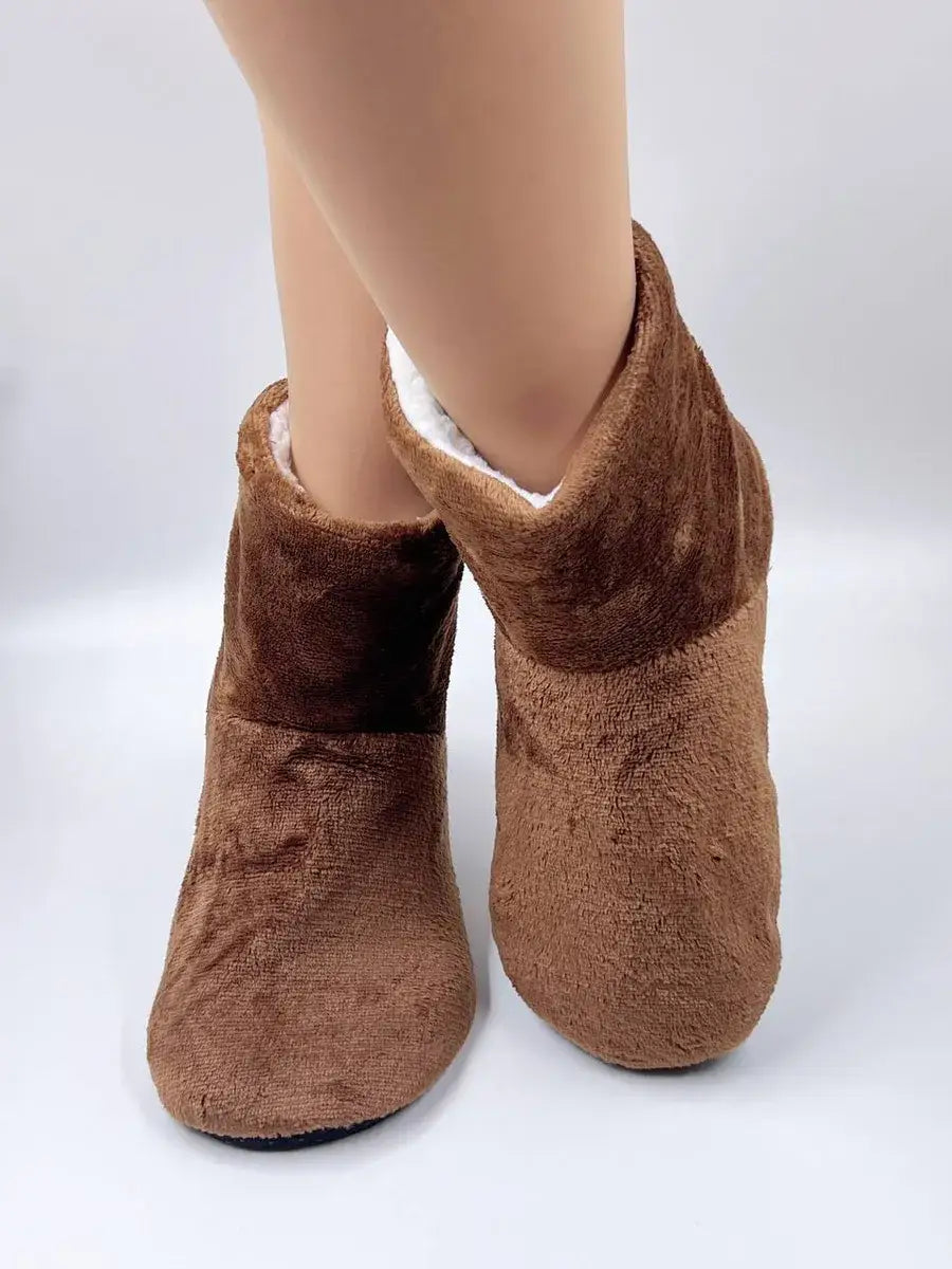 Chausson chaussette avec semelle Marron / Taille Universelle