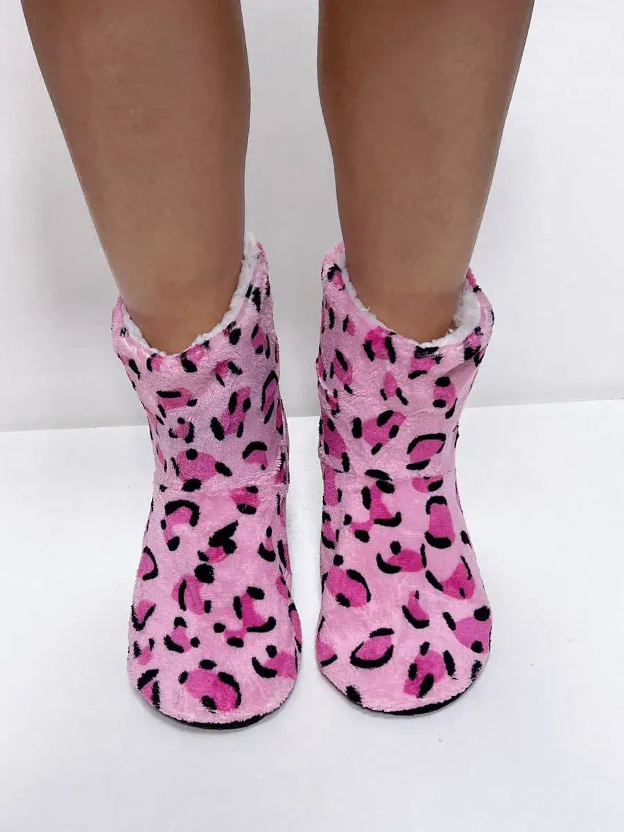 Chausson Chaussette Léopard