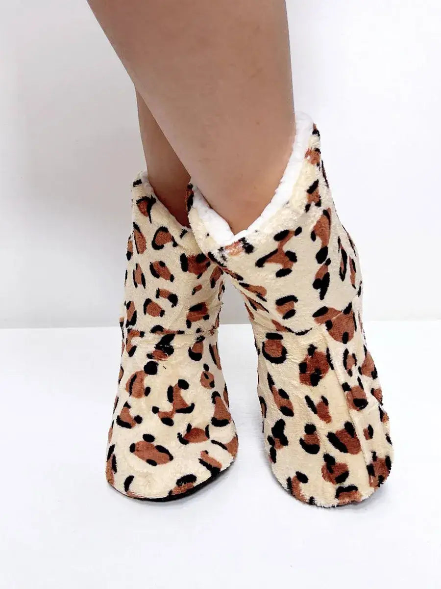 Chausson Chaussette Léopard