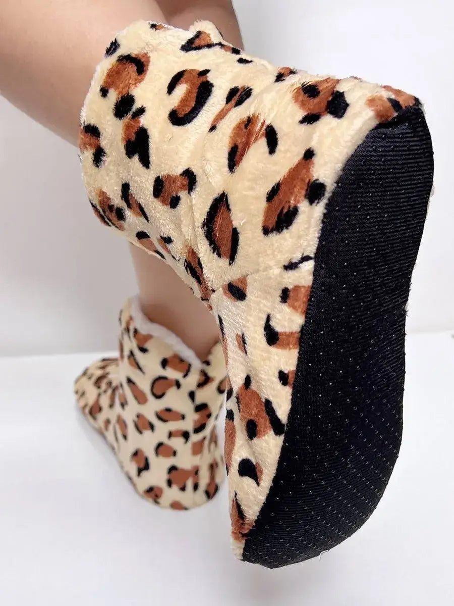 Chausson Chaussette Léopard