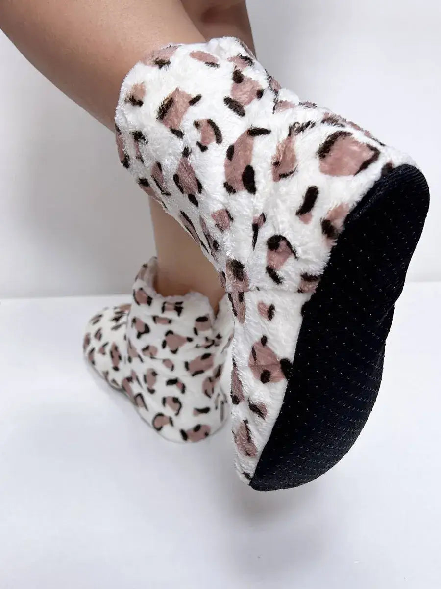 Chausson Chaussette Léopard