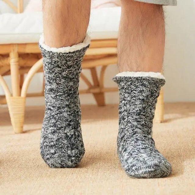 Chausson chaussette polaire homme