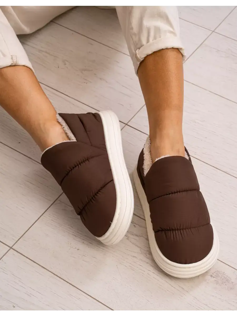 Chausson Doudoune Marron / 35