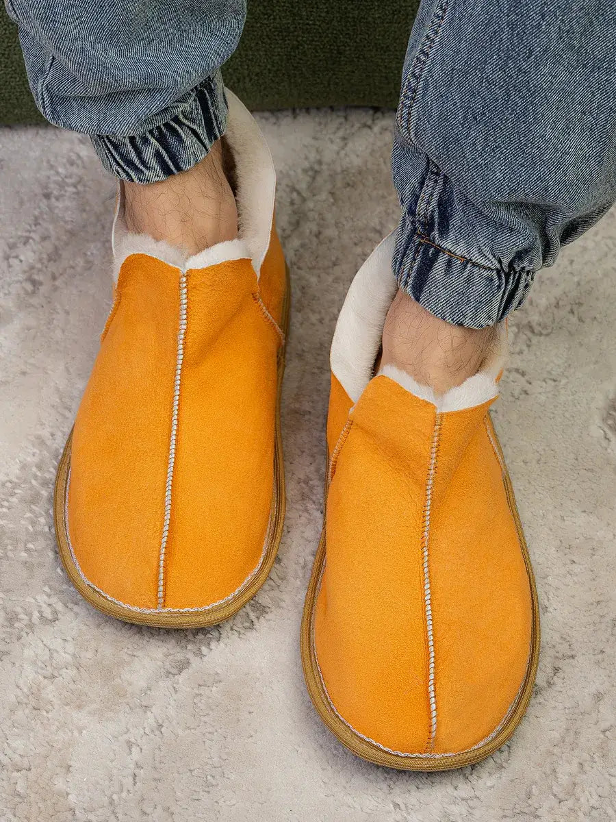 Chausson homme montant Brun jaune / 40