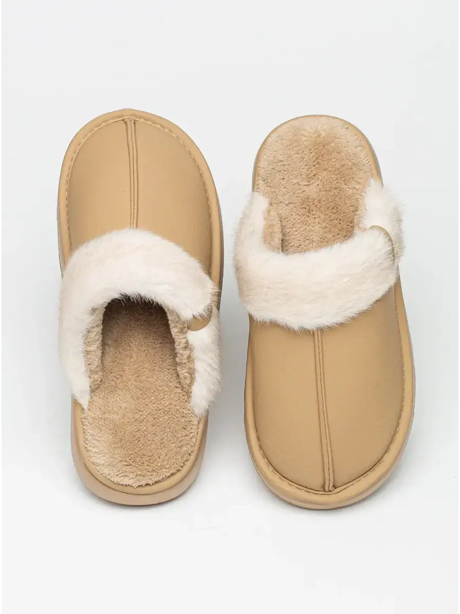 Chausson Mules Fourrées Brun / 35
