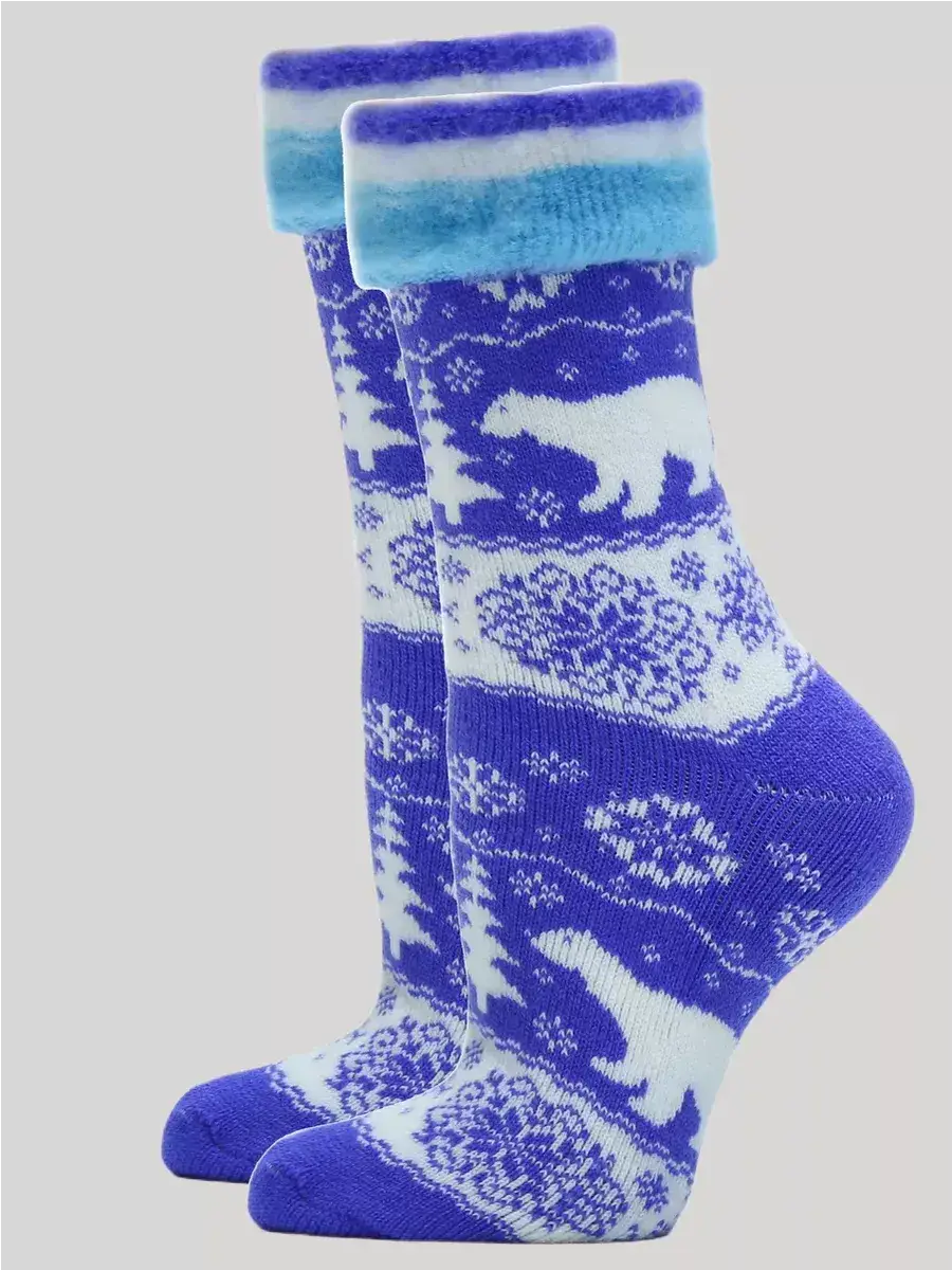 Chausson Noël Homme Bleu / Taille Universelle