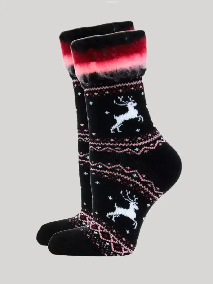 Chausson Noël Homme Noir / Taille Universelle