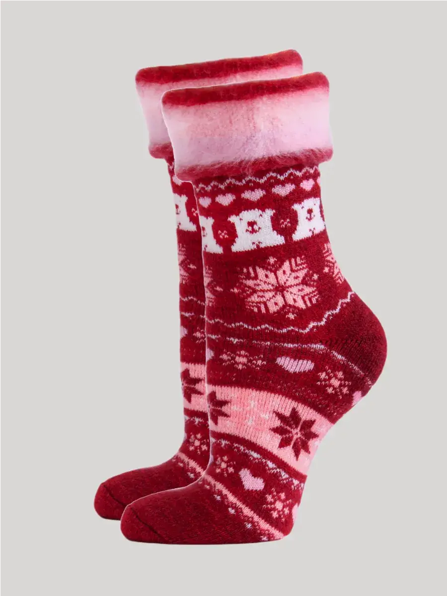 Chausson Noël Homme Rouge / Taille Universelle