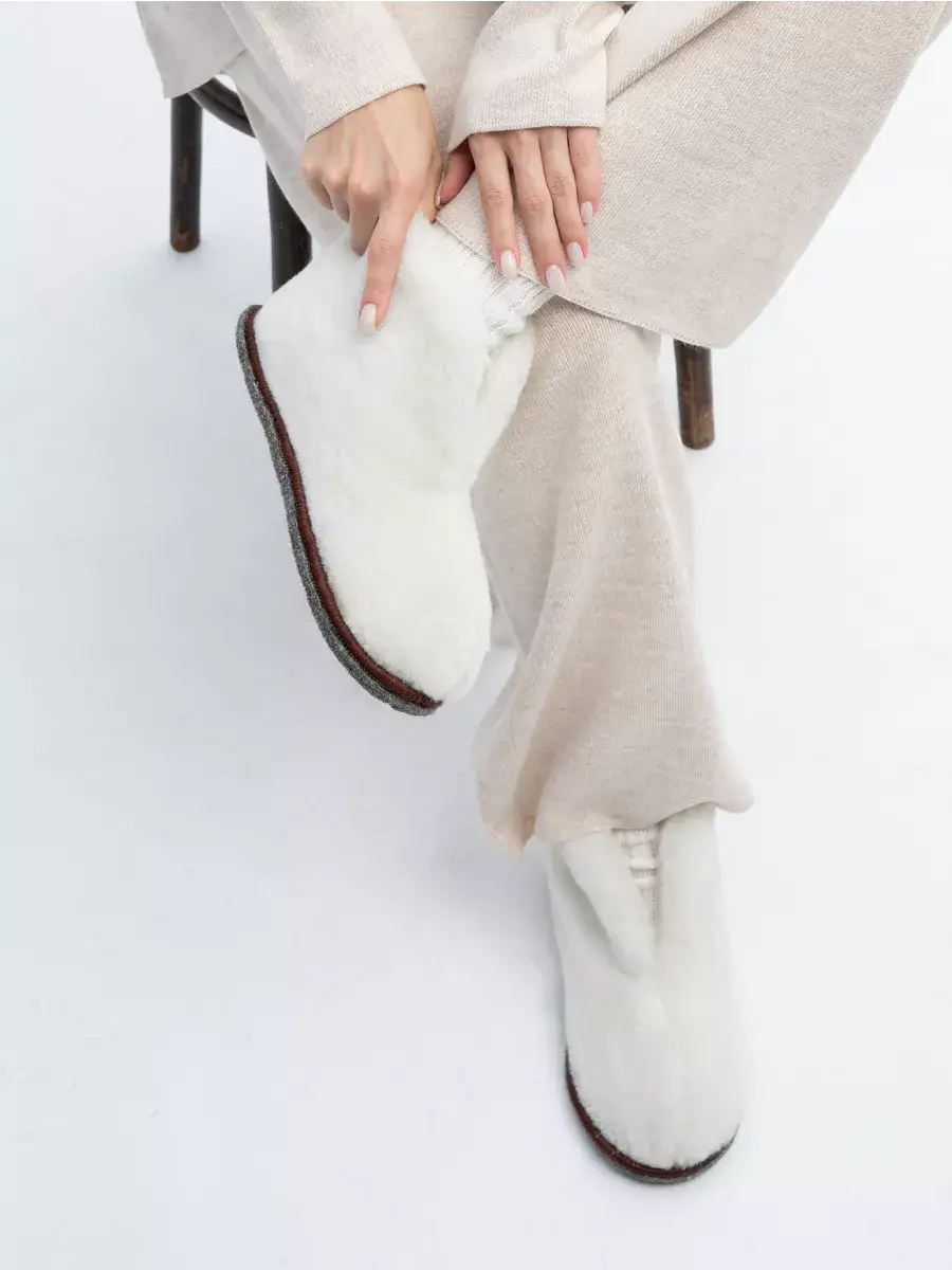Chaussons Bottines Fausse Fourrure