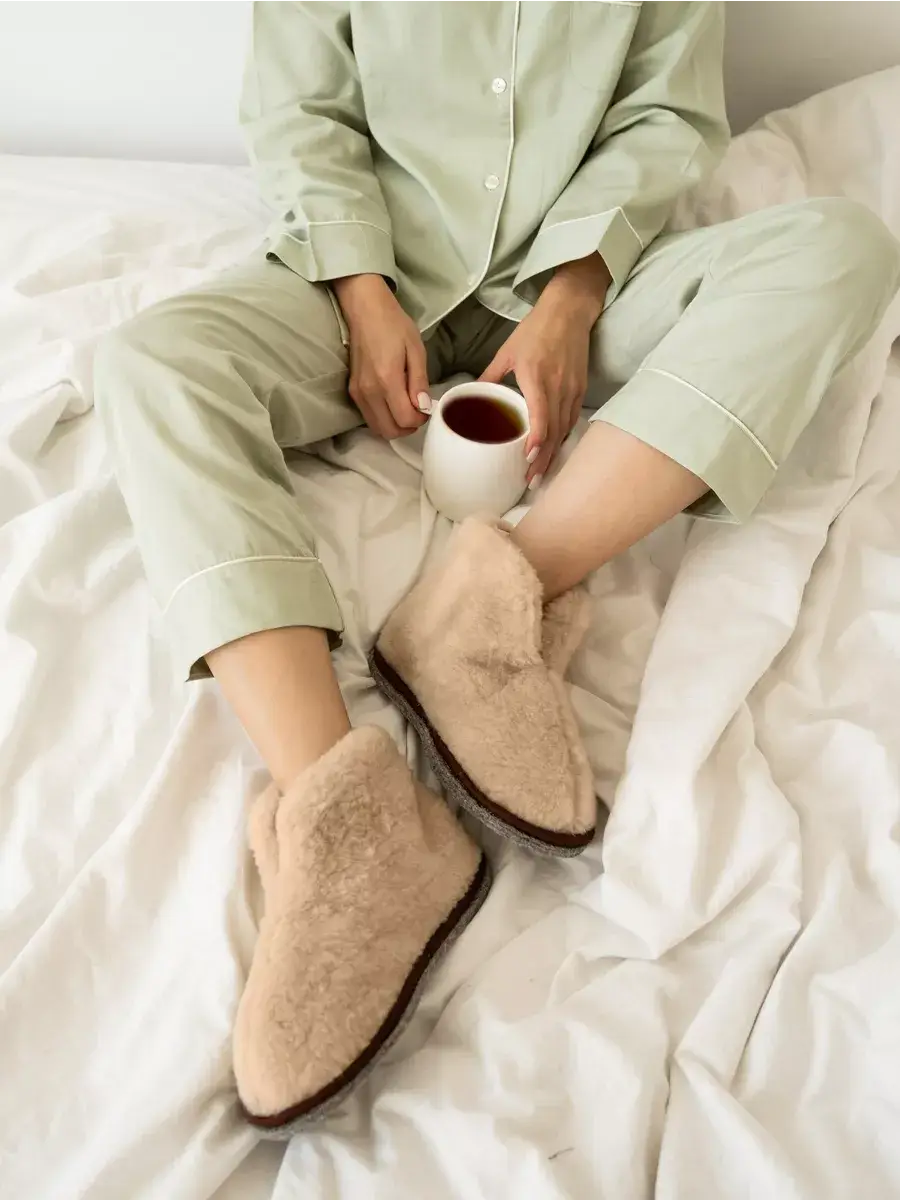 Chaussons Bottines Fausse Fourrure