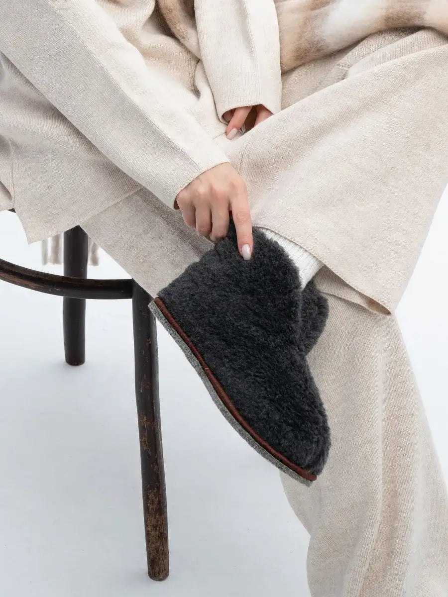 Chaussons Bottines Fausse Fourrure