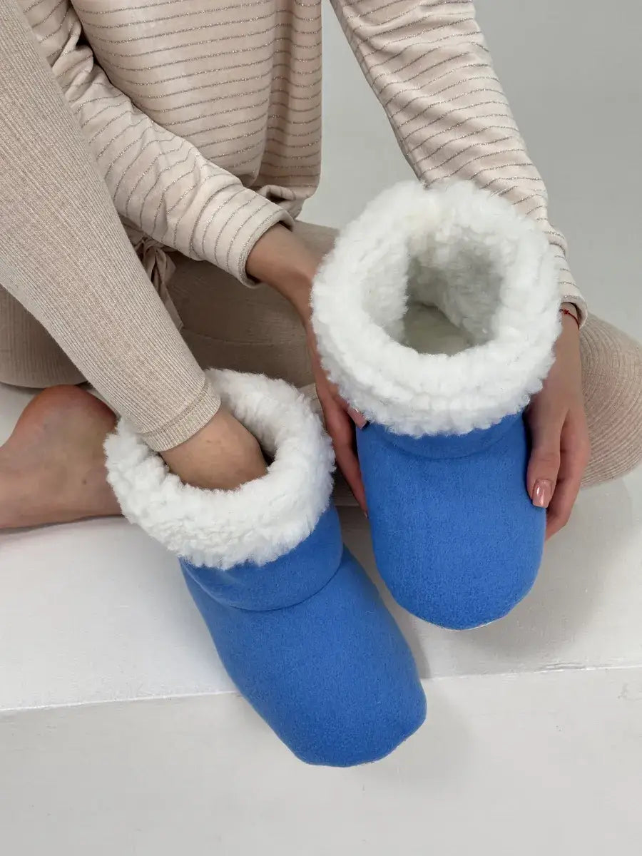 Chaussons Bottines Fourrées Femme