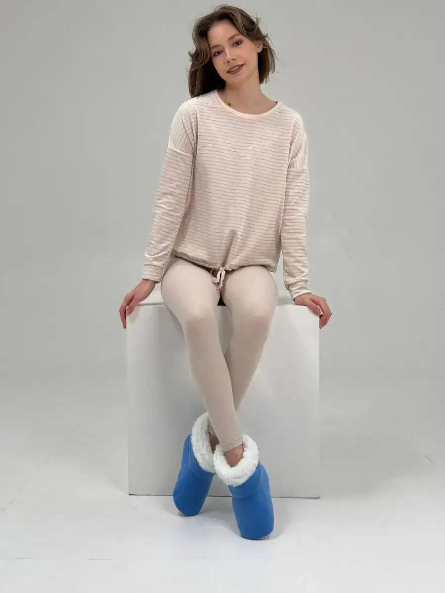 Chaussons Bottines Fourrées Femme