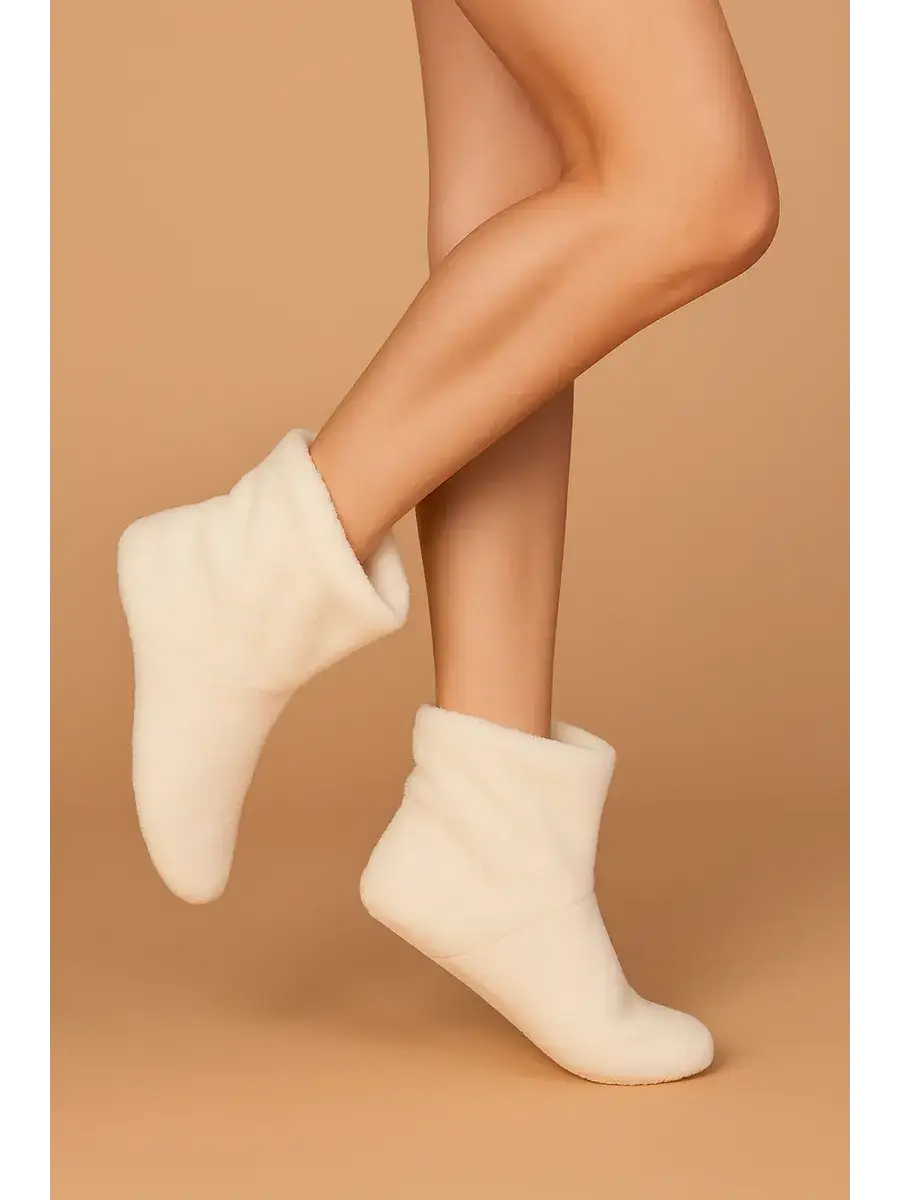 Chaussons Fourrés Montants Femme Blanc / 35