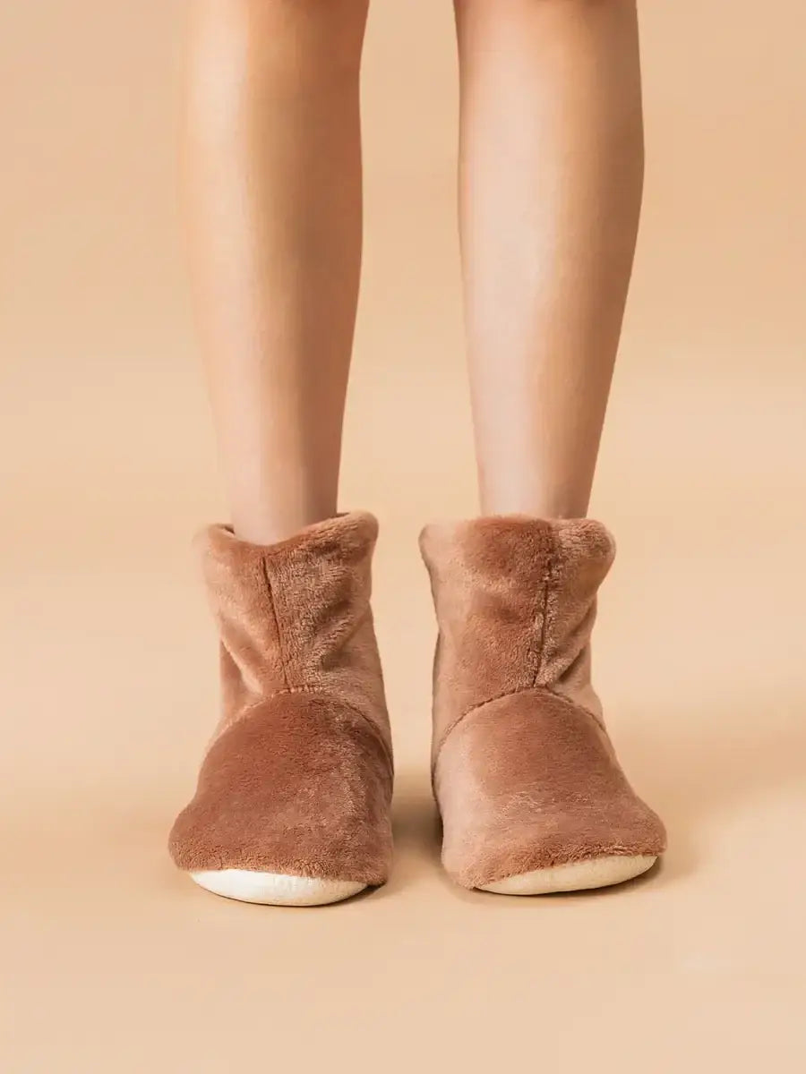 Chaussons Fourrés Montants Femme
