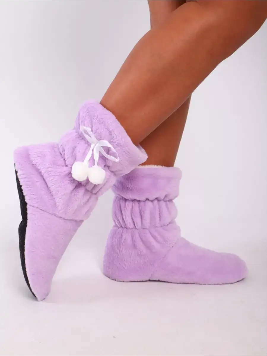 Chaussons Fourrure Rose Rose / Taille Universelle