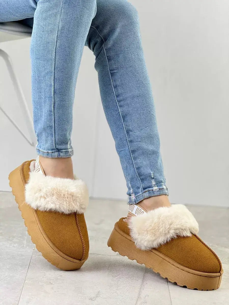 Chaussons Mocassins Fourrés Femme Brun / 35
